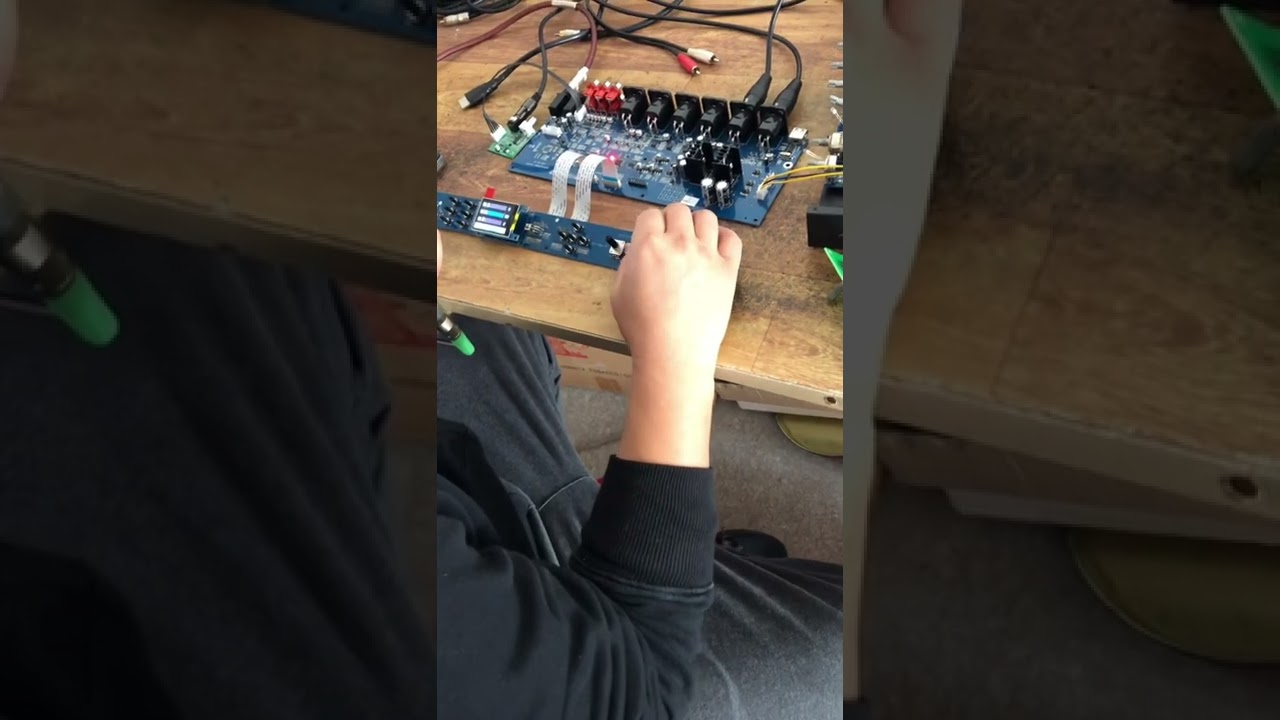 New developed karaoke dsp audio processor PCB testing