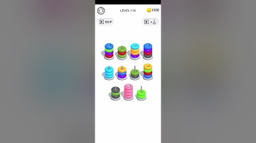 Color Hoop Stack Puzzle Level 114 Walkthrough Solution iOS/Android