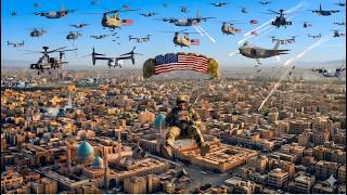 Critical Operation! U.S. Commandos Perform Freefall from Chinooks in Operation Near Iran