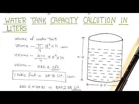 water tank capacity