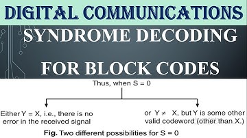 Syndrome decoding for linear block codes