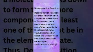 Decomposition Reaction #decomposition #reaction #class11 #class12 #science #chemistry #combination