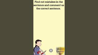 Finding errors in the sentence - 6 #shorts #abcaboutenglish