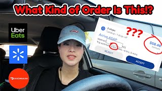 An Order that is 374 miles!? A different Kinda Sunday.. Uber Eats Ride Along Door Dash Walmart Spark