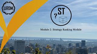 MASc: Urban Resilience Decision-Making Tool (URDM): Module 2: Strategy Ranking Module