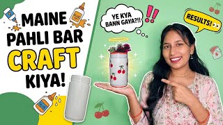Maine pahli bar Craft kiya bottle | Crafting Videos 📹 | Trending Crafting video | @artikevlog2026 