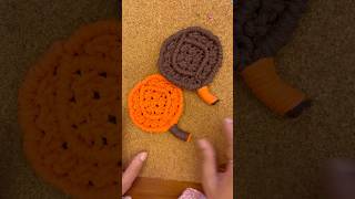 DIY Macrame Pumpkin Coasters 🎃 | Easy Fall Craft for Beginners 🍂 #macrame  #fallcraft  #shorts