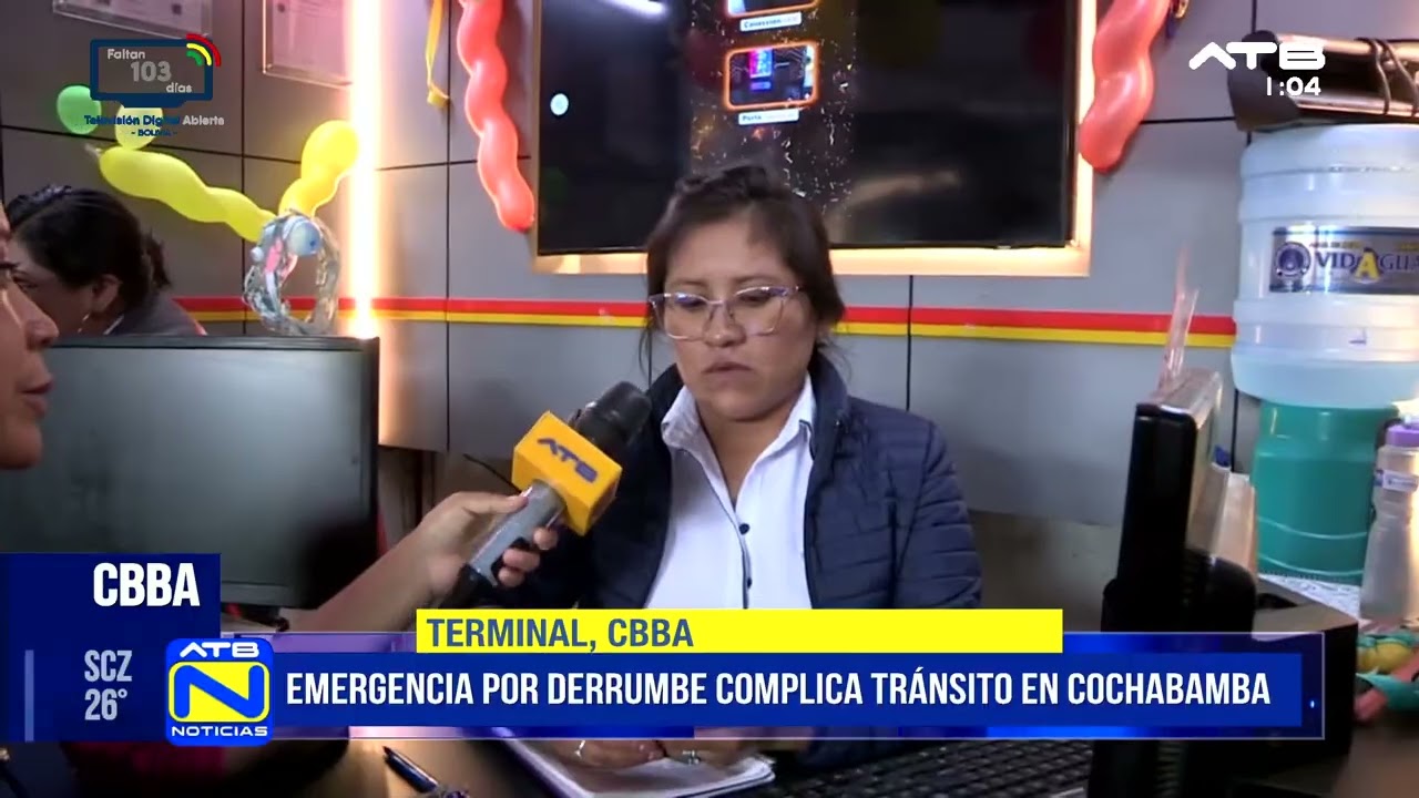 Terminal de Cochabamba suspende salidas al occidente por derrumbe en carretera