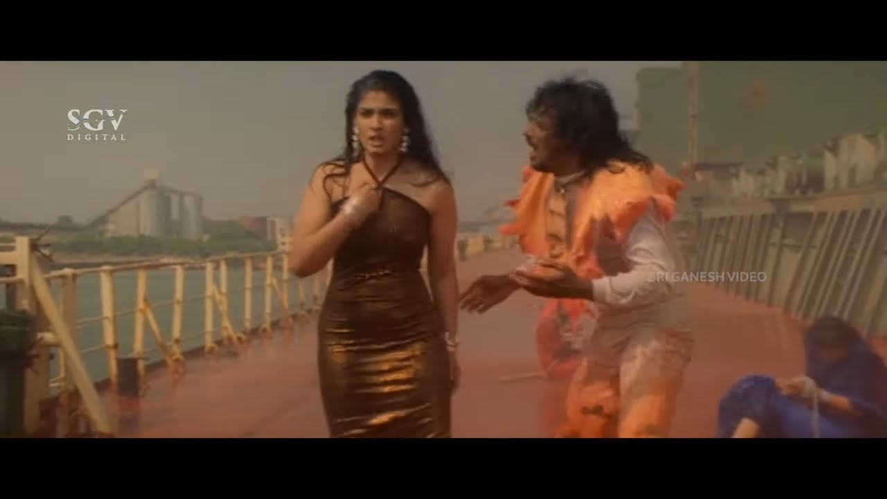 Upendra Removes Raveena Tandon Dress to Save Lover  Upendra Kannada Movie Best Scene