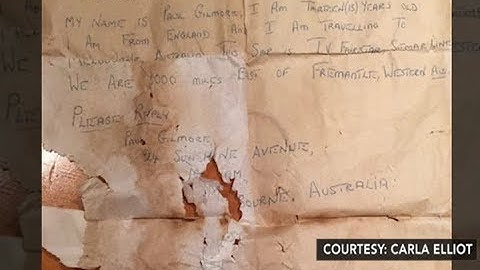 Message-in-a-bottle author found after 50 years