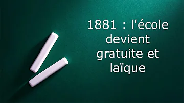 Comment l'école Devient-elle gratuite laïque et obligatoire cm2 ?