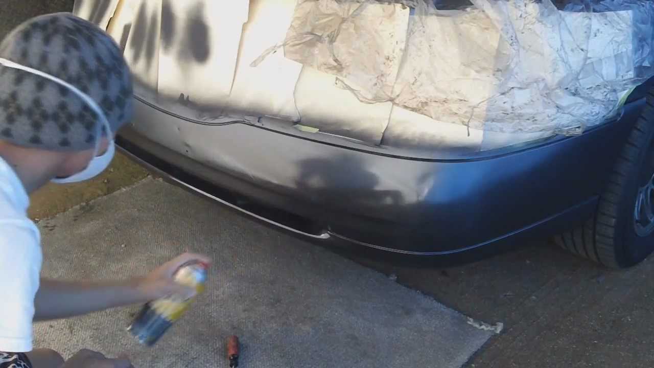 Painting a car part using spray cans Part 1 (Base Coat