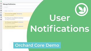 User Notifications - Orchard Core Demo screenshot 4