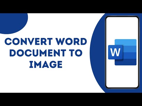 How To Convert Word Document To Image ?