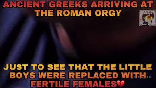 Ancient Greeks arriving at the Roman orgy