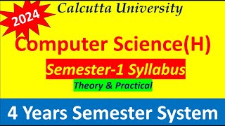 CU Computer Science H Syllabus Semester 2024||Study Computer Science with Manas Sir