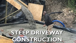 DRIVEWAY GROUNDWORKS CONSTRUCTION | Retaining wall, Garage slab, Steep slope, Hardcore - Part 3 by OurHomeProjects - Karen 3,755 views 3 years ago 8 minutes, 7 seconds