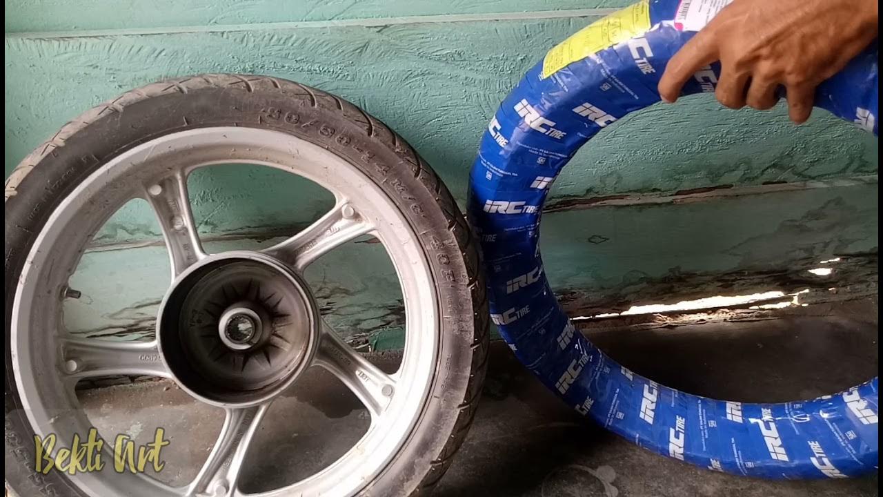 yamaha fino ganti ban blakang ukuran 90/90 ban depan 80/90 - YouTube