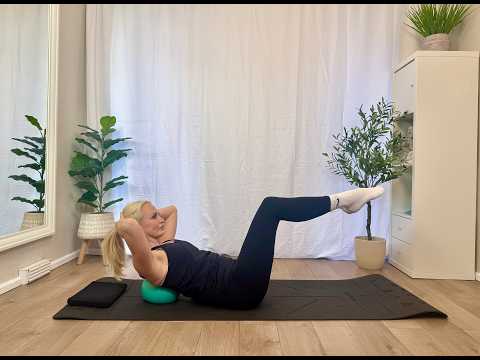 Pilates soft ball class for flexibility