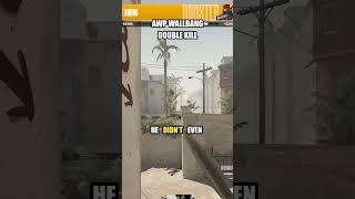 AWP Wallbang DOUBLE KILL on Mirage 🤯 #Shorts #CS2