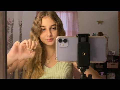ASMR nail, camera, mirror and item TAPPING with long nails | whispering
