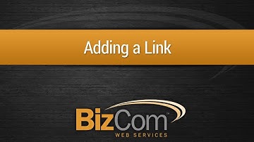 Adding a Link in the BizCom CMS