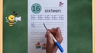 Number 16 Tracing ✏️ | Handwriting Practice for Kids