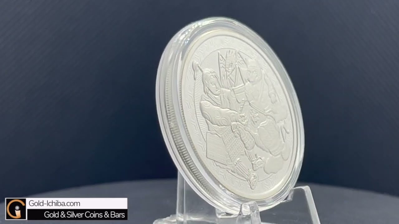2023年 (新品) サモア「桃太郎 吉備団子・浮世絵風」純銀 1オンス 銀貨