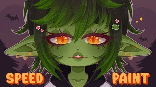 ✦ chibi~commission with pretty goblin~girl ~ procreate speedpaint ✦