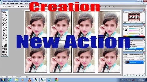 Photoshop tutorial in Hindi - Create Action Passport Size Photo Step by Step Process | In Hindi 2020