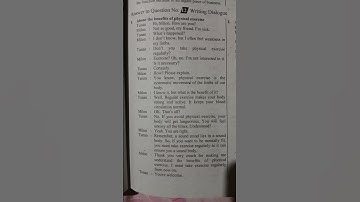 A dialogue about the benefit of physical exercise