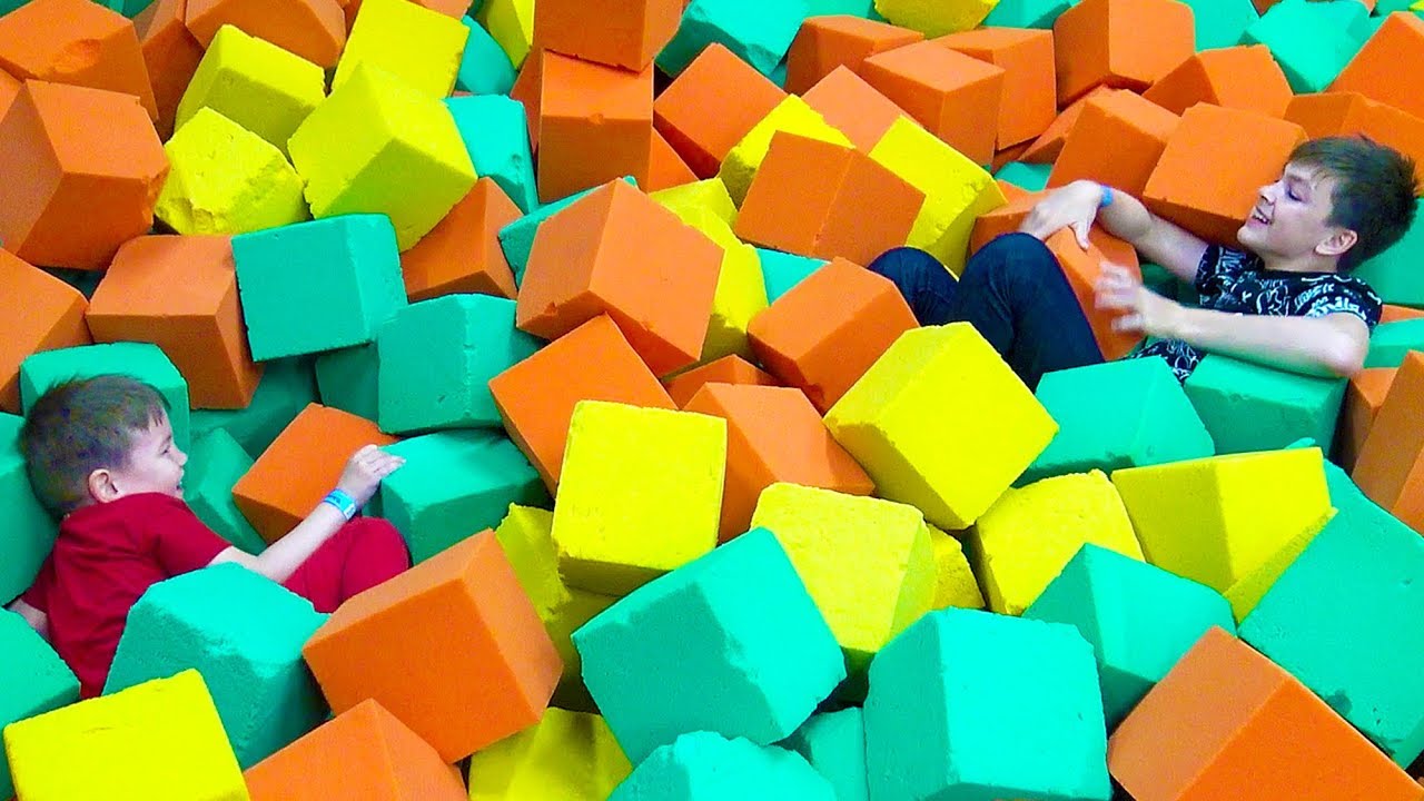 Indoor playground for kids / Vlad and Family fun playtime with slides ...
