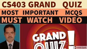 cs403 grand quiz preparation || cs403 midterm grand quiz spring 2020 || vu midterm exam