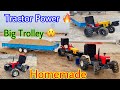 Diy rc tractor model swaraj and hmt 5911 with big full loaded trolley