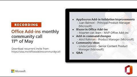 Office Add-ins community call – May 2022