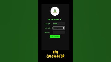EMI Calculator in 1 Minute! 💸📱 (HTML + JavaScript) #javascript #html #codingshorts #1minutecode