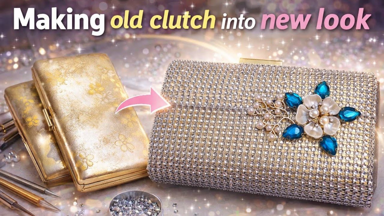 Making Old Clutch into New Look | DIY Clutch Makeover | Rinky Handmade