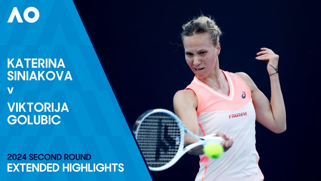 Katerina Siniakova v Viktorija Golubic Extended Highlights | Australian Open 2024 Second Round