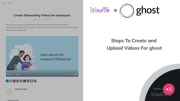 Create and share Videos for Ghost Blog with WowTo | WowTo | Ghost