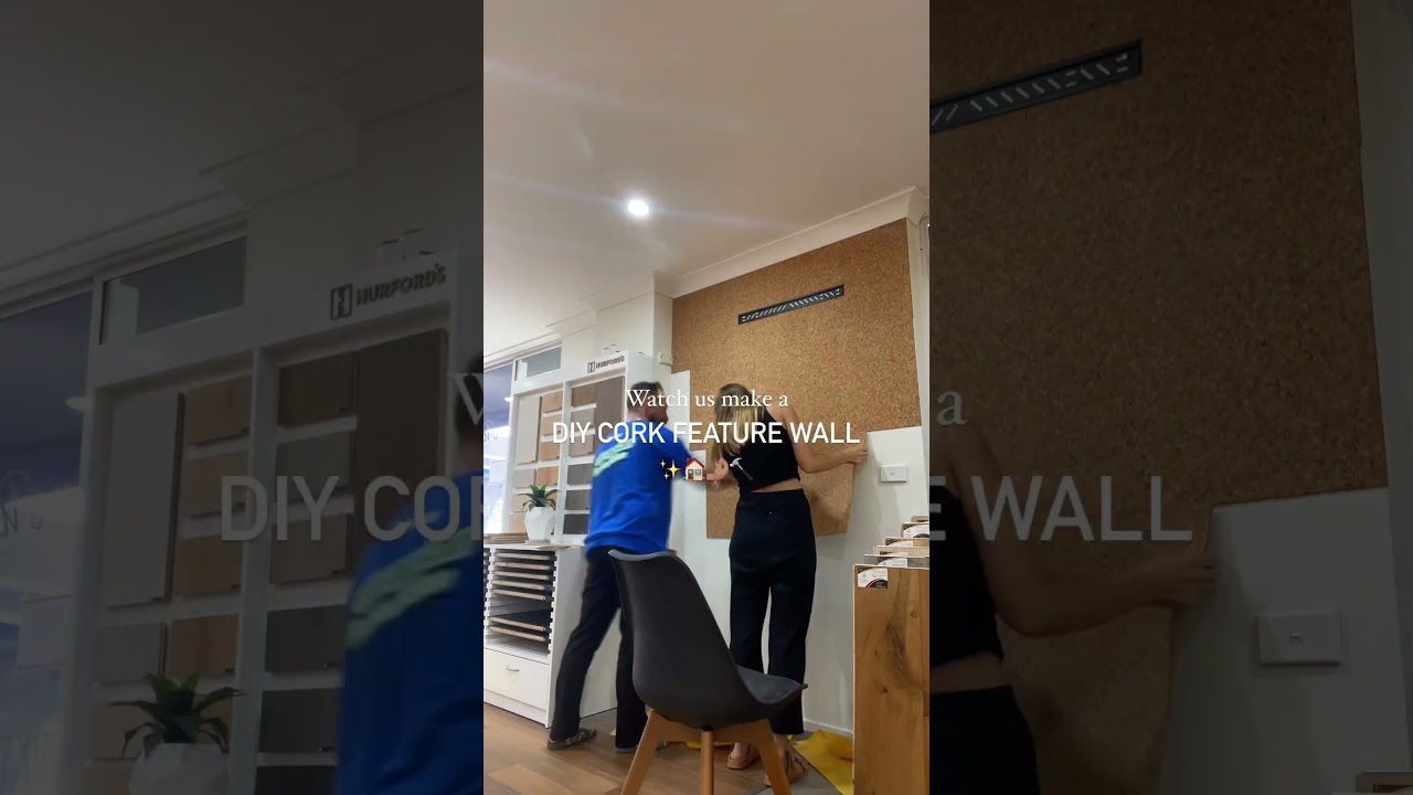 Make a cork feature wall using ecoCORK wall tiles! 🤎