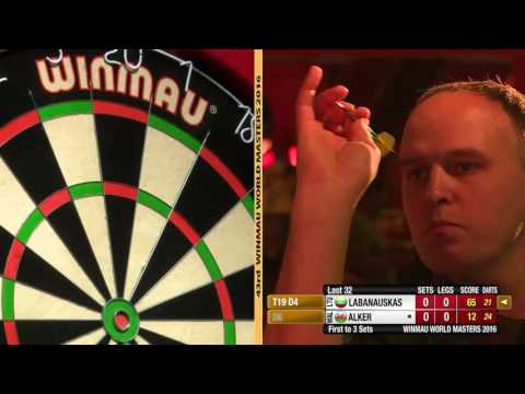Darts World Masters 2016 Last 32 Labanauskas vs Alker