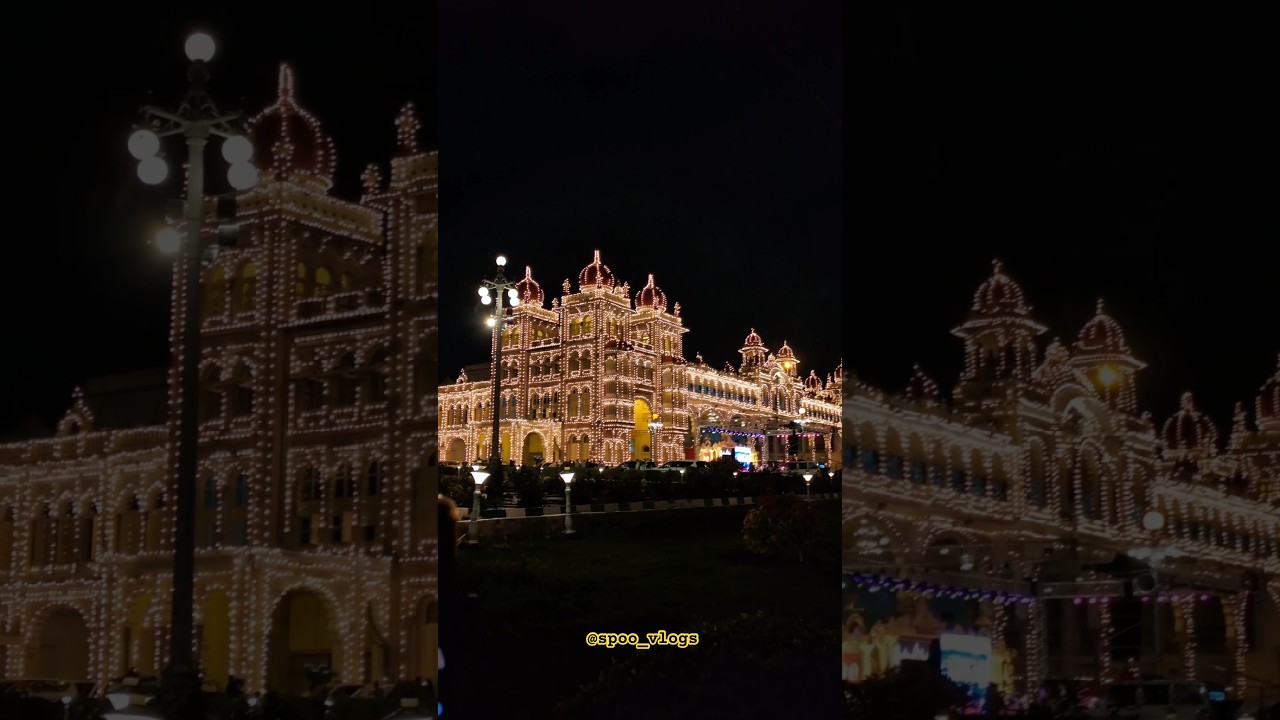 ✨ Mysore Dussehra 2025 | Stunning Palace Light Show ✨ #shortsviral