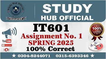 IT601 assignment 1 solution Spring 2025 | IT601 assignment 1 solution 2025 | IT601 Assignment 1