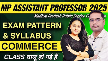 MP Assistant Professor Exam Pattern and Syllabus || Assistant Professor Commerce syllabus