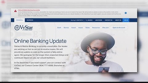 VyStar Credit Union customers reporting balances, transactions not showing up as app, online problem