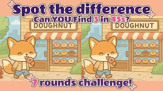 Can YOU Spot the 3 Differences in 45 Seconds?! 🐻 7 Cozy Puzzles Challenge with Cute Animals screenshot 3