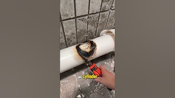 Quickly install a tee fitting on an existing sewage pipe. #plumbingtech #plumbing #plumber