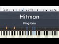King Gnu「Hitman」〈ピアノ楽譜〉