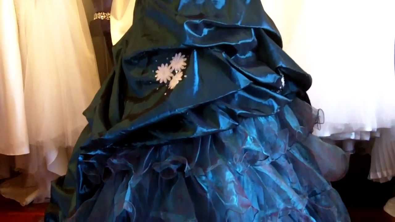 Royal Turquoise Wedding Dress - YouTube WeddingDressFantasy.com