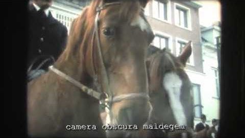 1435 Zegening van de paarden op Sint Hubertus (film super8)./S8-FPPVO-SHUB-PAARD1-FDX